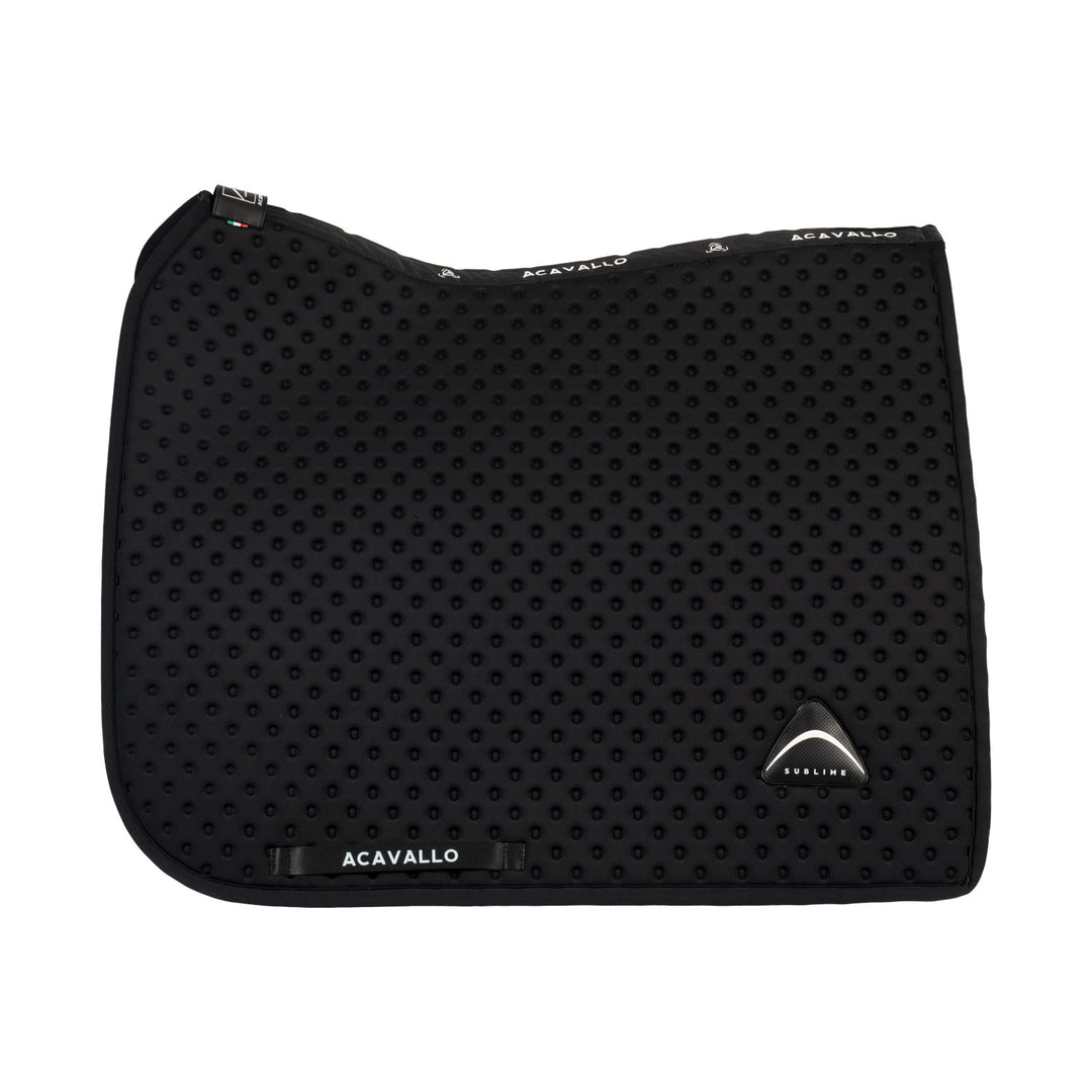 Acavallo Sublime Dotted Saddle Pad in Technical Fabric - Black