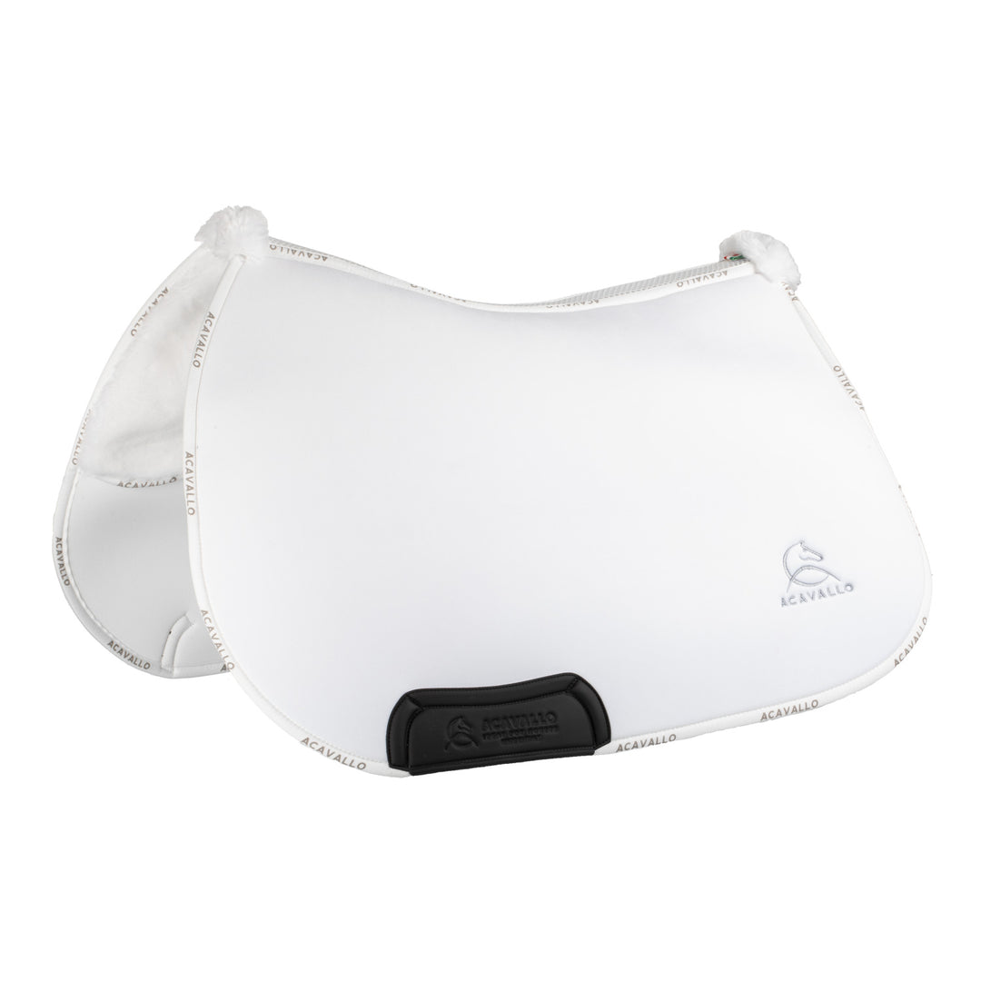 Acavallo Saddle Pad JS Classic Withers 3D Spacer Faux Sheepskin - White