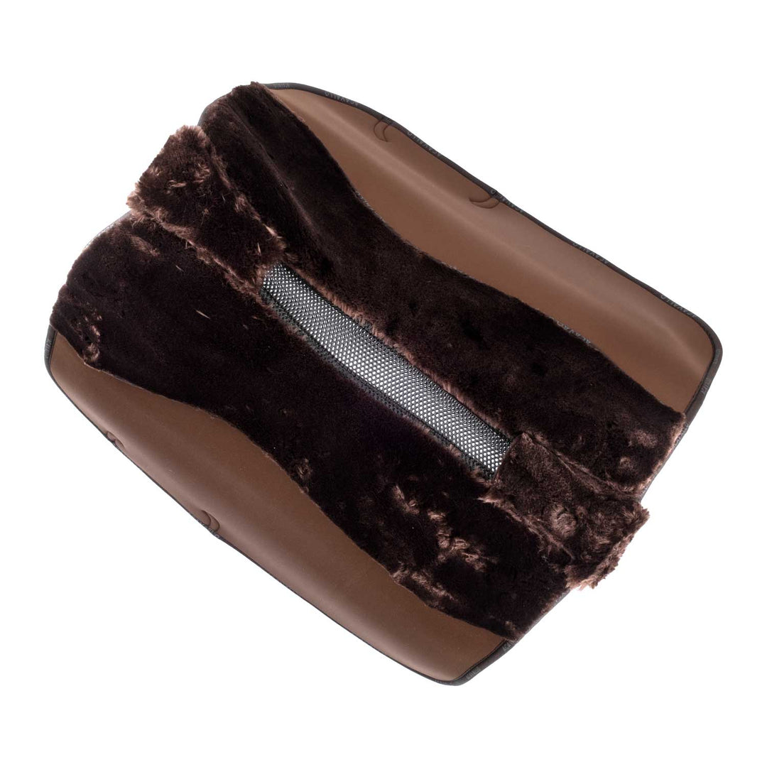 Acavallo Saddle Pad Dressage Classic Withers 3D Spacer Faux Sheepskin - Brown