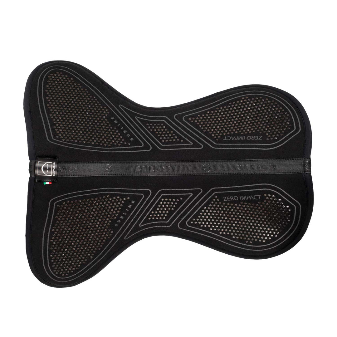 Acavallo Sublime Zero Impact Pad Half Pad - Total Black