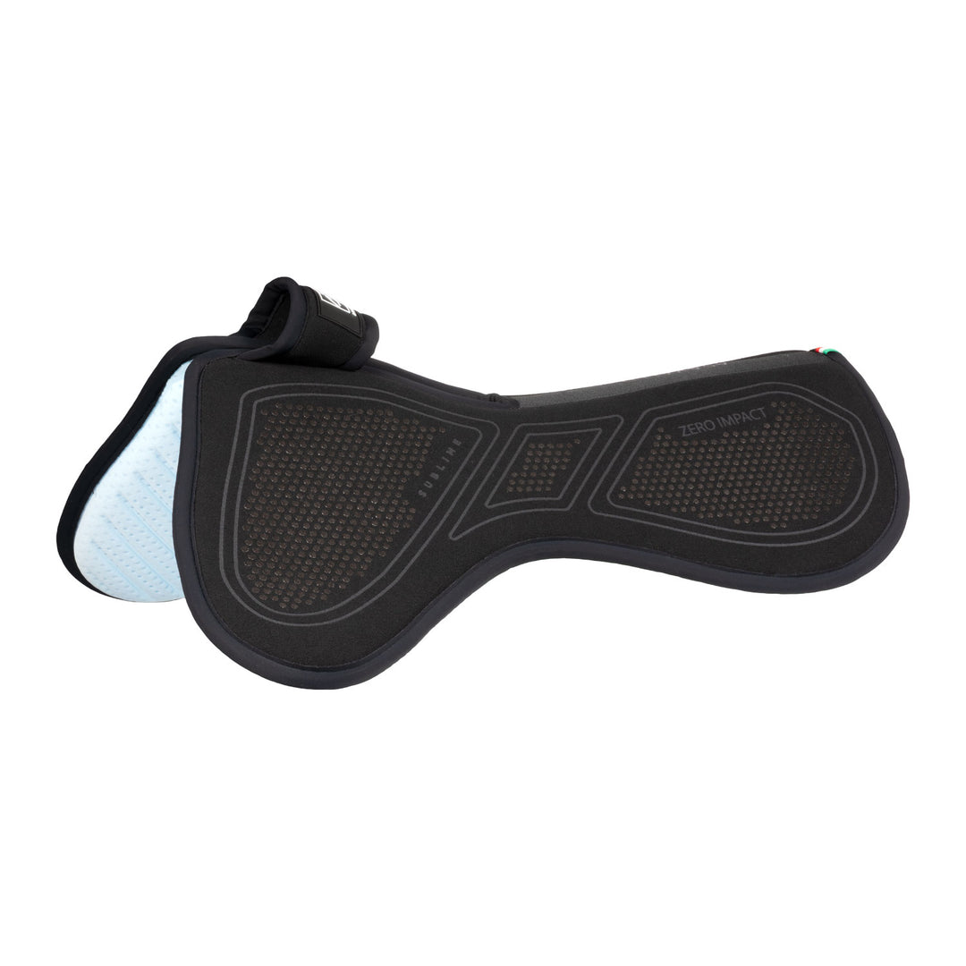 Acavallo Sublime Zero Impact Pad Withers Free Half Pad - Total Black