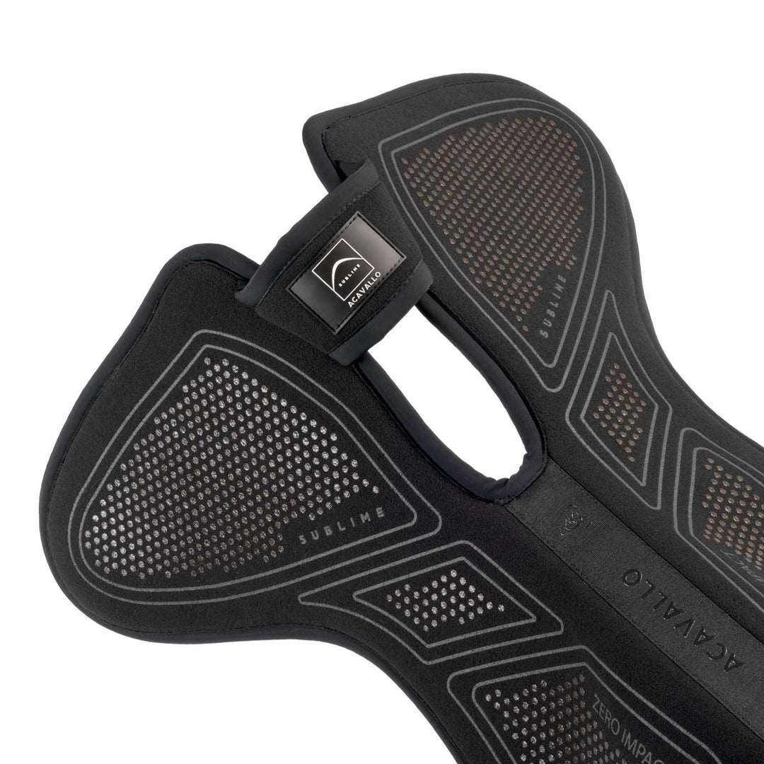 Acavallo Sublime Zero Impact Pad Withers Free Half Pad - Total Black