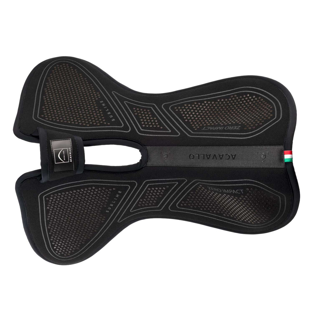 Acavallo Sublime Zero Impact Pad Withers Free Half Pad - Total Black