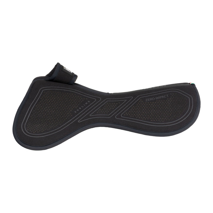 Acavallo Sublime Zero Impact Pad Withers Free Half Pad - Total Black