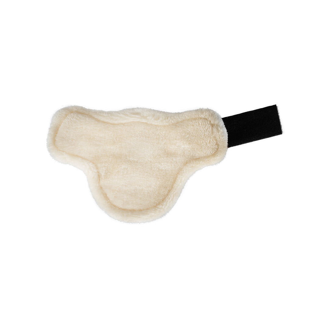 Acavallo Jumping Fetlock Boots Faux Sheepskin &amp; Hook-And-Loop Closure - Black