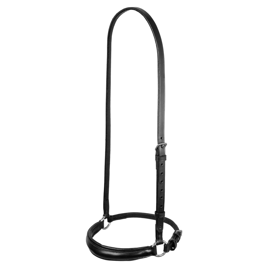 Equestro Leather German Style Noseband Bridle - Dark Brown