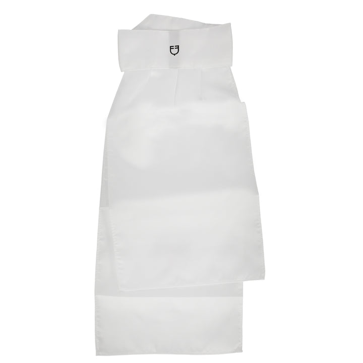 Equestro Competition Plastron with Embroidered Logo - White