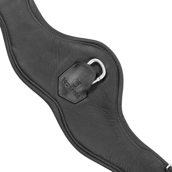 Equestro Shaped Leather Jumping Girth - Dark Brown