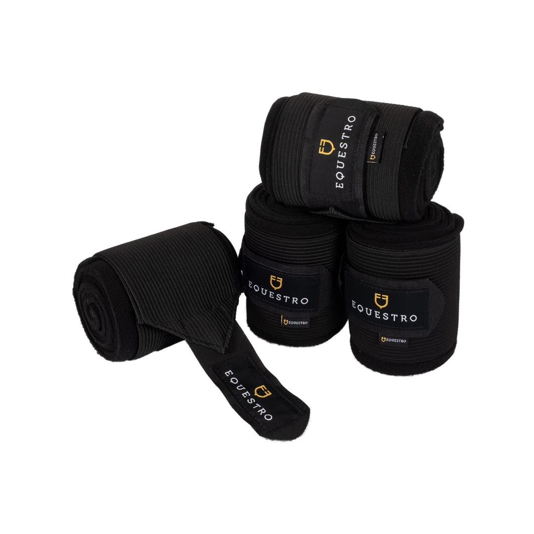 Equestro Breathable Fleece Bandages with Elastic - Yellow