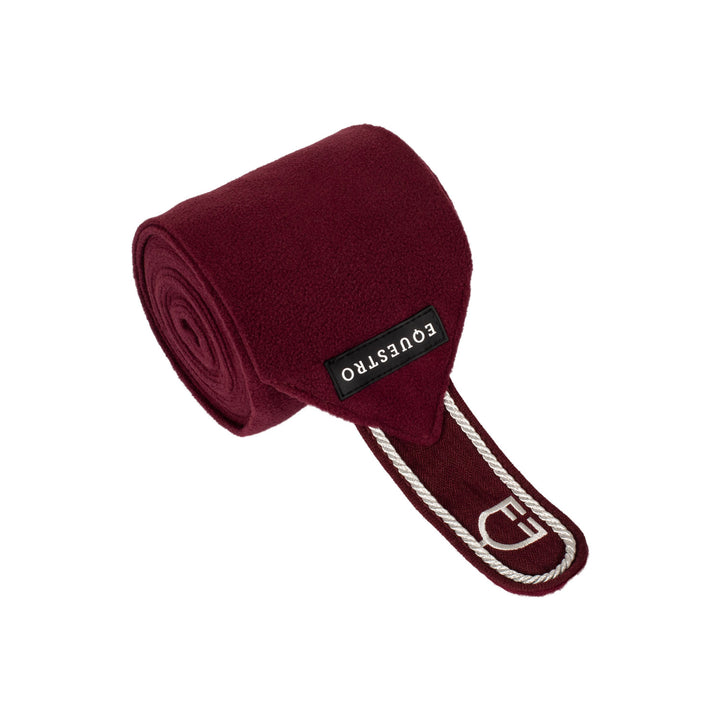 Equestro Fleece Pony Bandages with Embroidered Logo - Navy