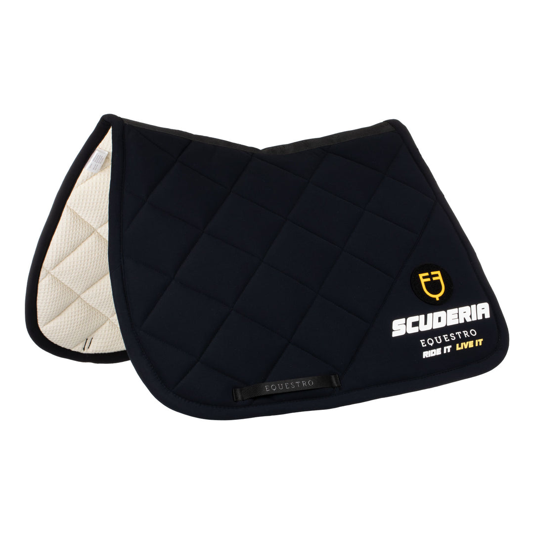 Equestro Scuderia Equestro Jumping Saddle Pad Technical Fabric - Black