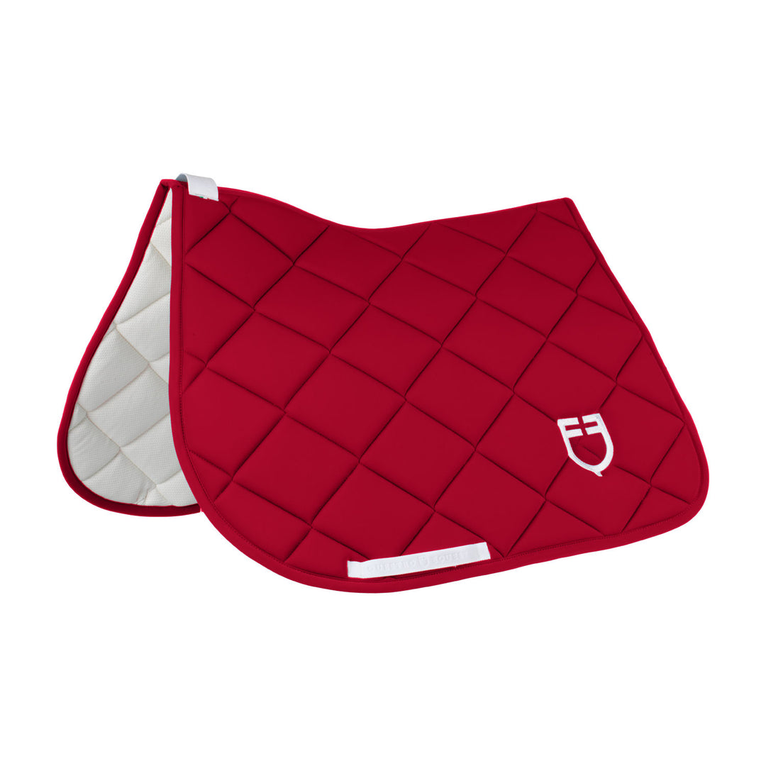 Equestro Solid Jumping Saddle Pad - Wine/Black