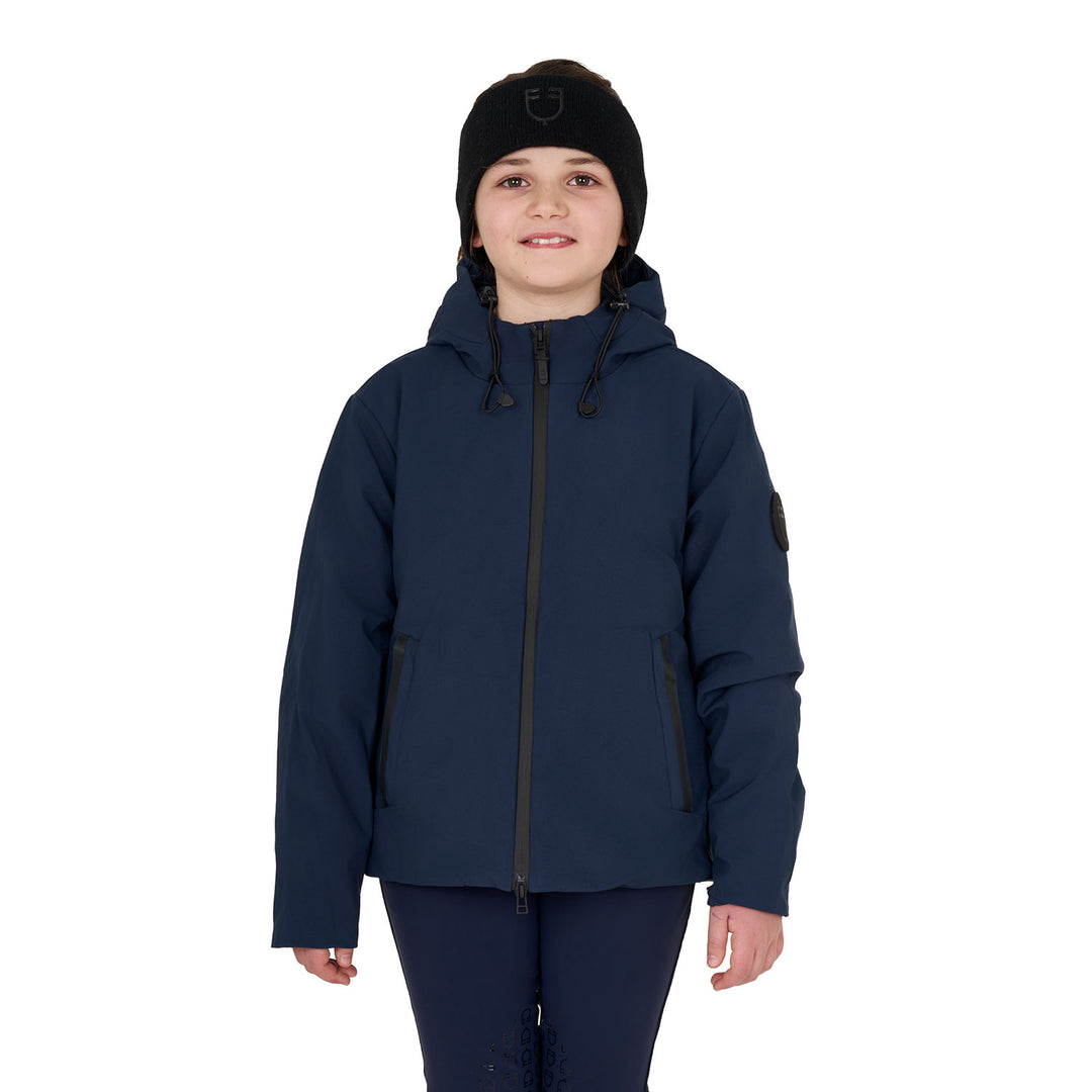 Equestro Unisex Kids Waterproof and Windproof Nylon Jacket - Navy Blazer