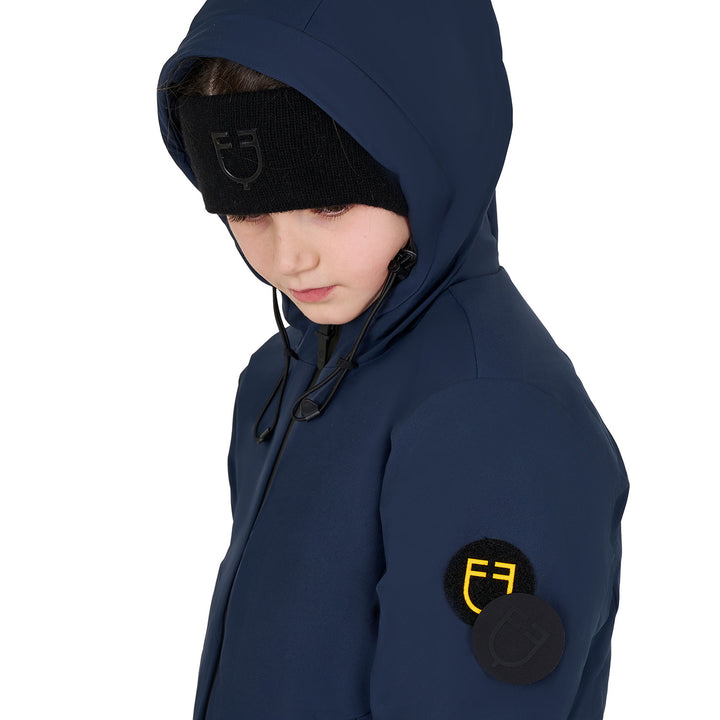 Equestro Unisex Kids Waterproof and Windproof Nylon Jacket - Navy Blazer