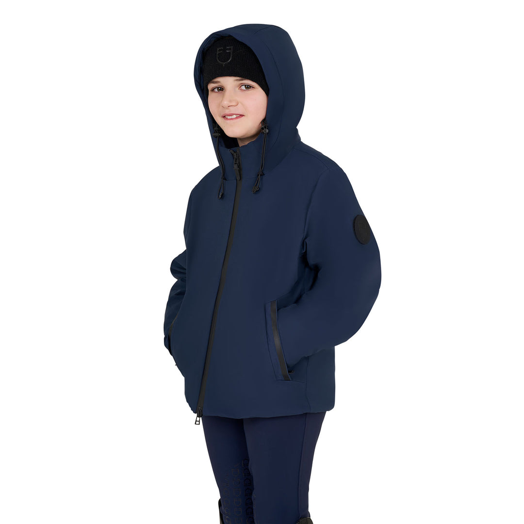 Equestro Unisex Kids Waterproof and Windproof Nylon Jacket - Navy Blazer