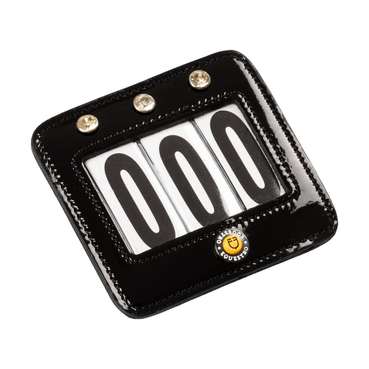 Equestro Competition Number Holder with Crystals - Black