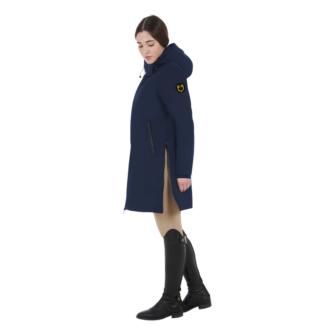 Equestro Women’S Down Jacket Water-Repellent and Wind-Proof - Navy Blazer