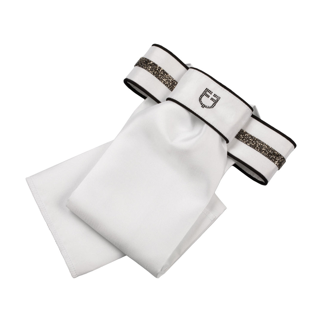 Equestro Impero Dressage Plastron - White/Black