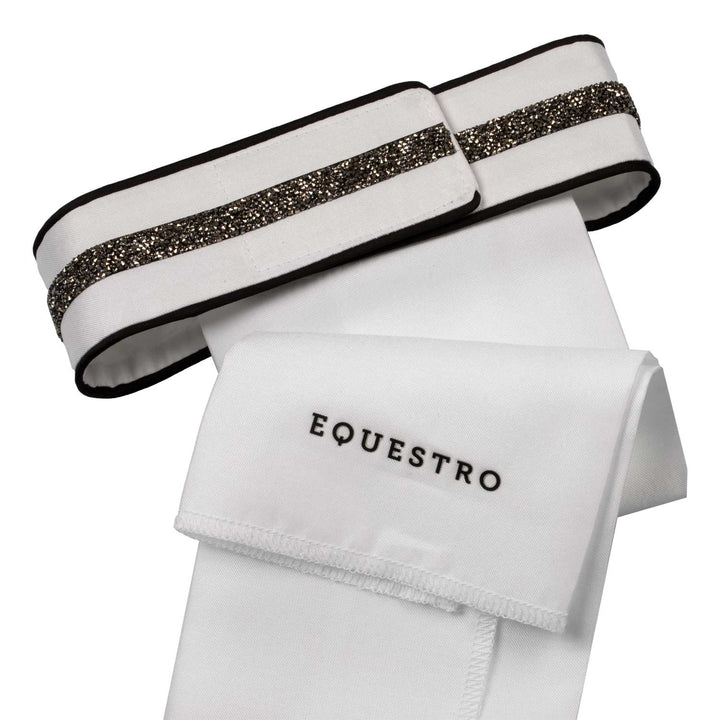Equestro Impero Dressage Plastron - White/Black