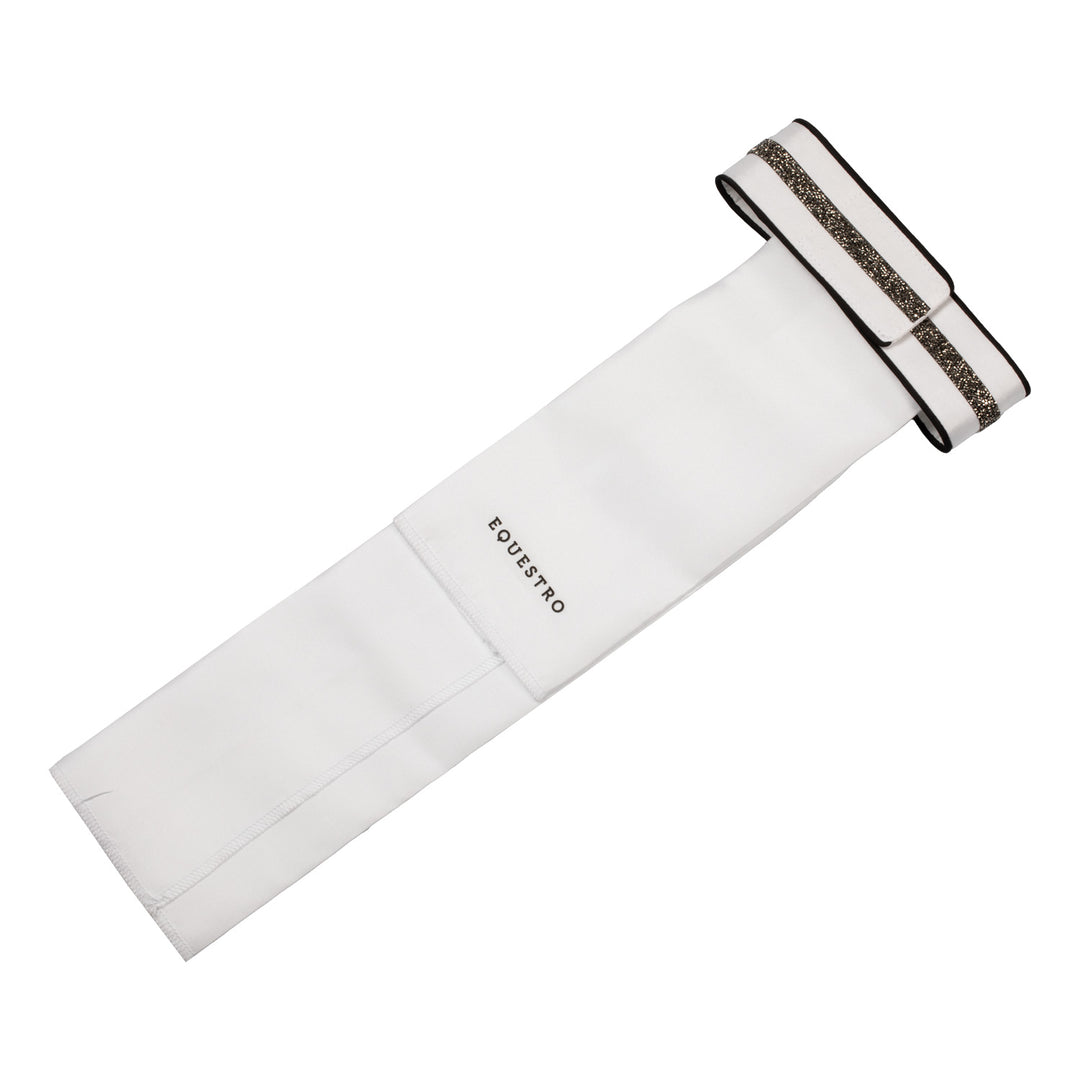 Equestro Impero Dressage Plastron - White/Black