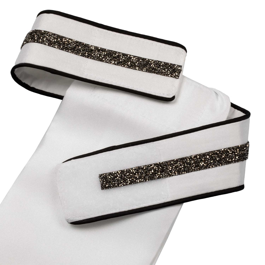 Equestro Impero Dressage Plastron - White/Black