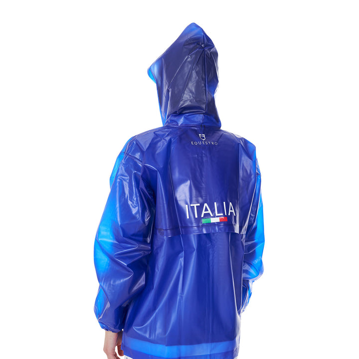 Equestro Unisex Raincoat Equestro X Fise - Azzurro Savoia