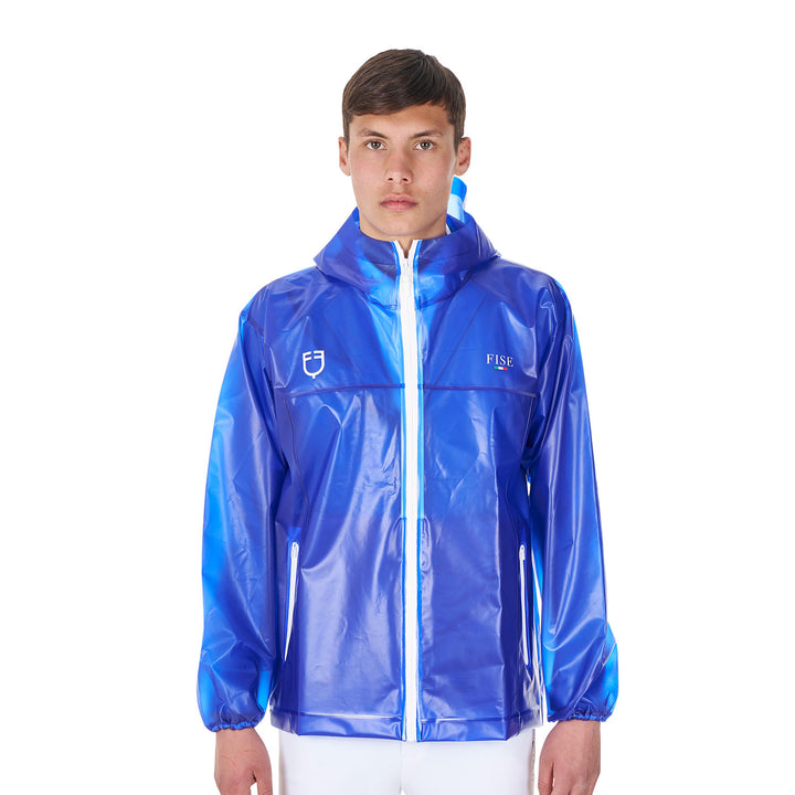 Equestro Unisex Raincoat Equestro X Fise - Azzurro Savoia