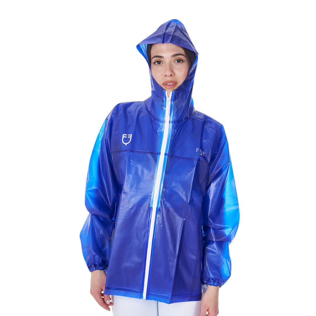 Equestro Unisex Raincoat Equestro X Fise - Azzurro Savoia