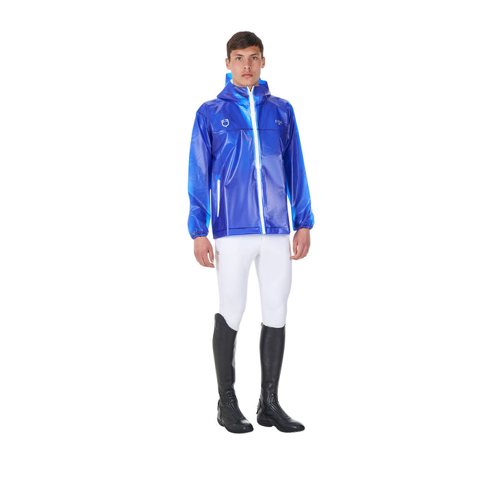 Equestro Unisex Raincoat Equestro X Fise - Azzurro Savoia