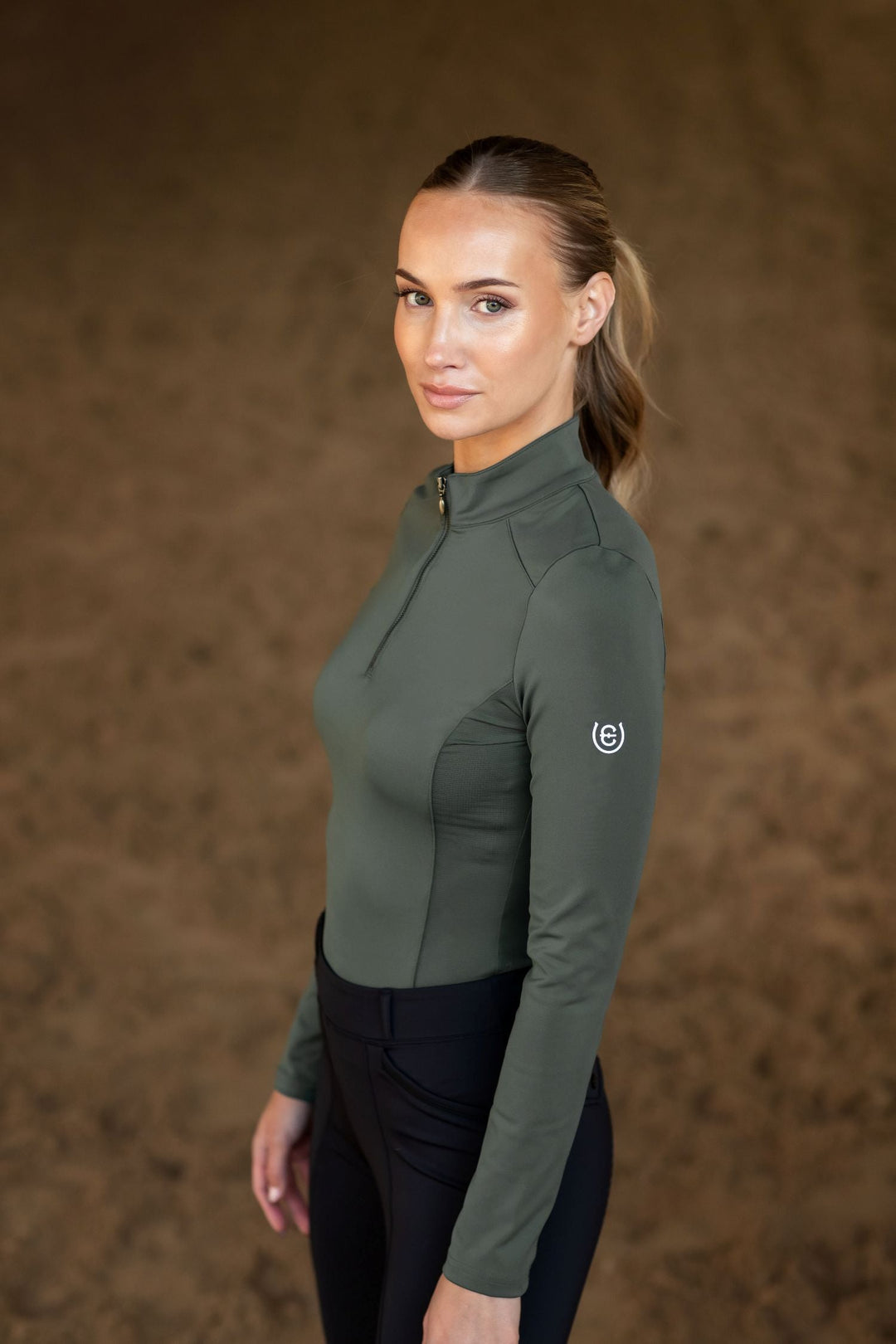 Equestrian Stockholm Vision Top - Avenue Green - Short Sleeved Top - Kingdom Equestrian