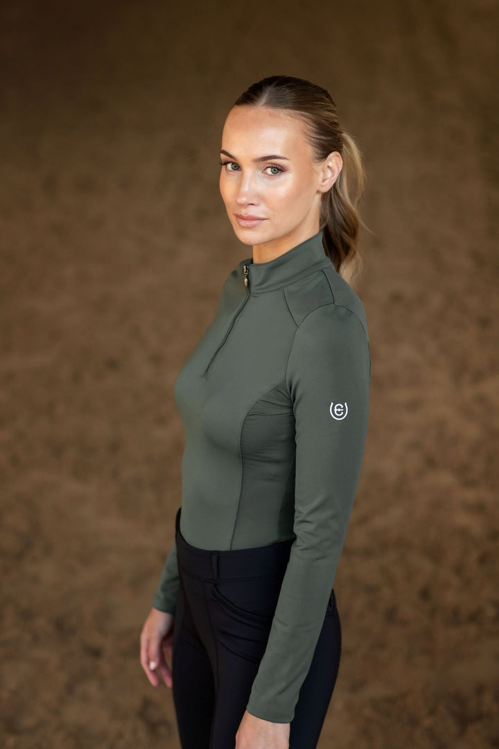 Equestrian Stockholm Vision Top - Avenue Green - Short Sleeved Top - Kingdom Equestrian