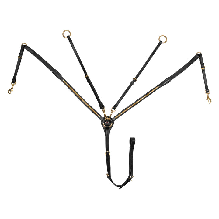 Leather Fork Breastplate With Gold Clincher