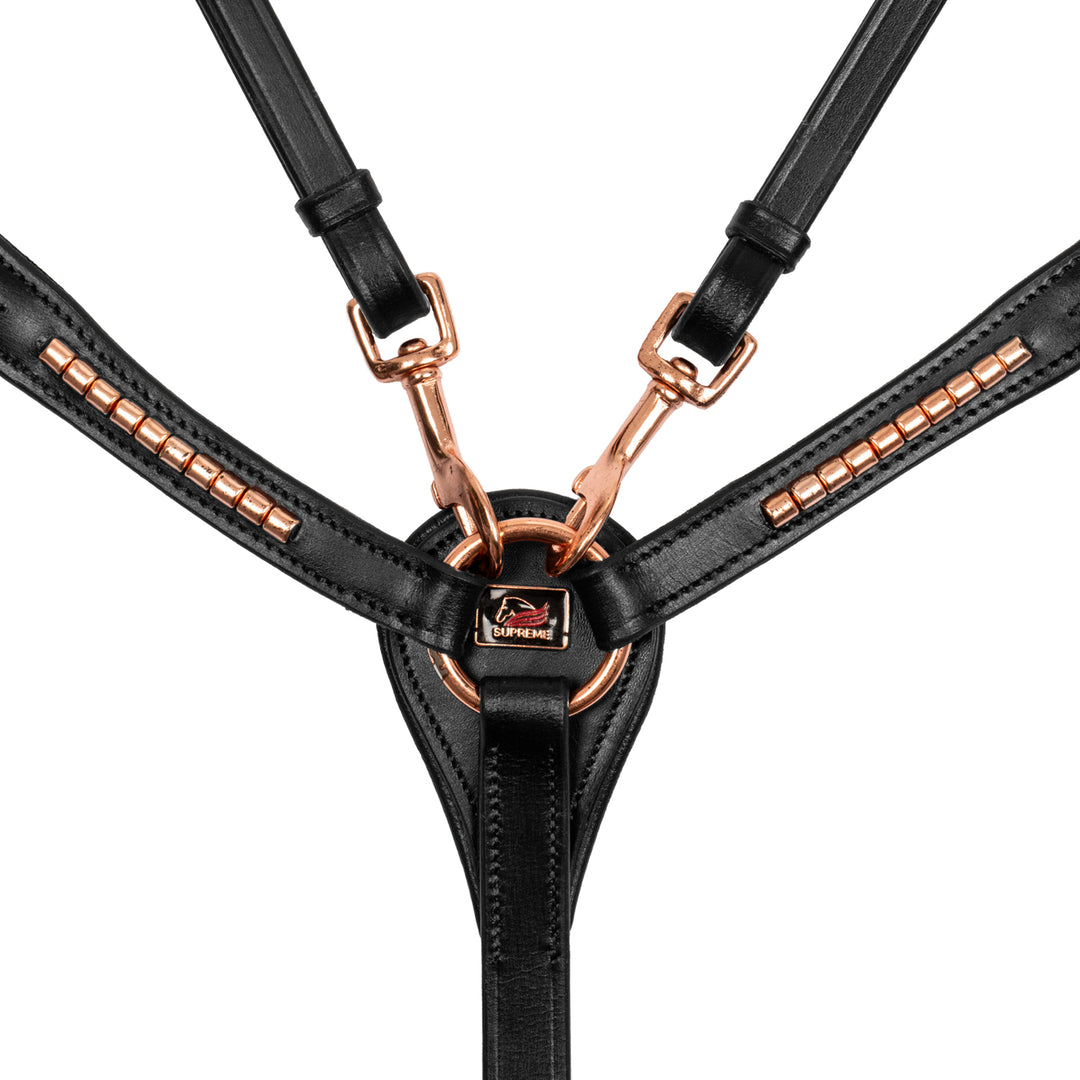 Breastplate With Tread Details Leather Fork - SUH02031_BK 2