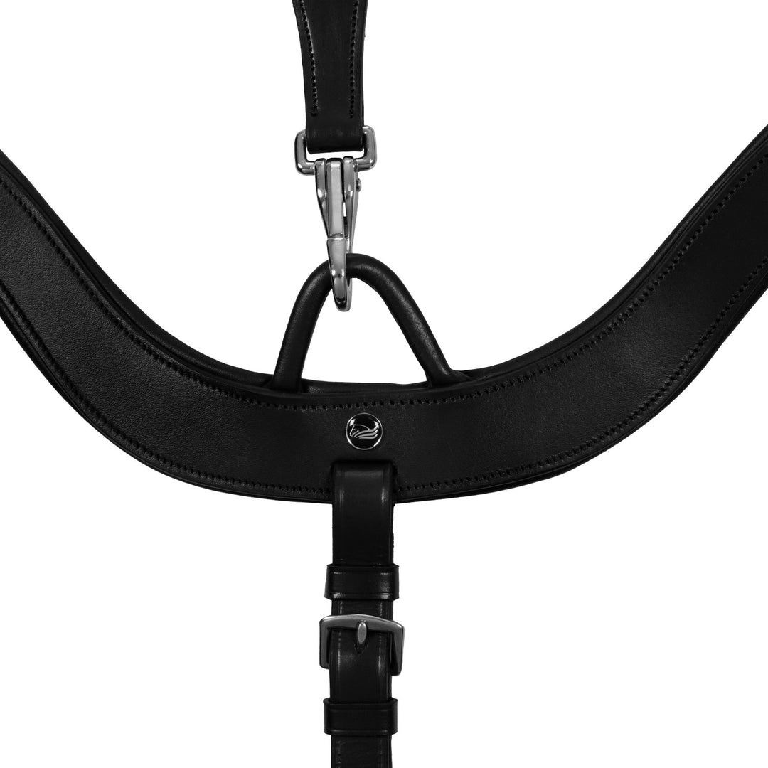 Anatomical Leather Hunting Breastplate With Removable Martingale - SUH02033_BK 2