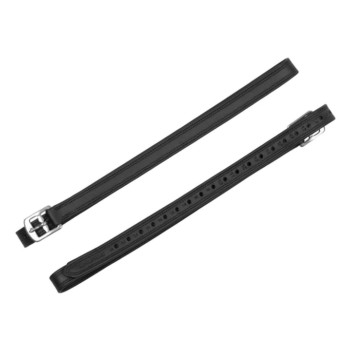 Buff Softy Covered Stirrup Leather With Nylon Inside Ss Curved Buckle - SUH10001_BK 2