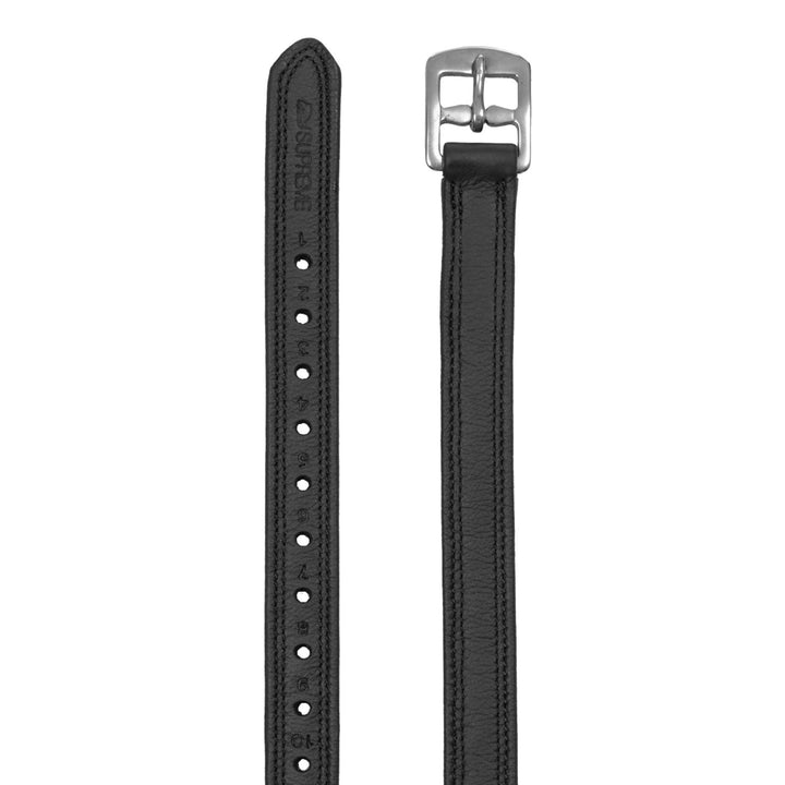 Buff Softy Covered Stirrup Leather With Nylon Inside Ss Curved Buckle - SUH10001_BK 3