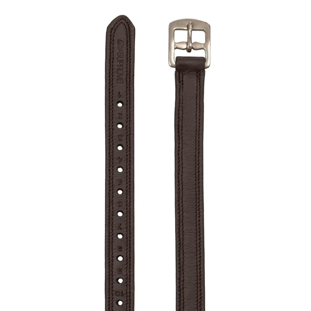 Buff Softy Covered Stirrup Leather With Nylon Inside Ss Curved Buckle - SUH10001_TM 3