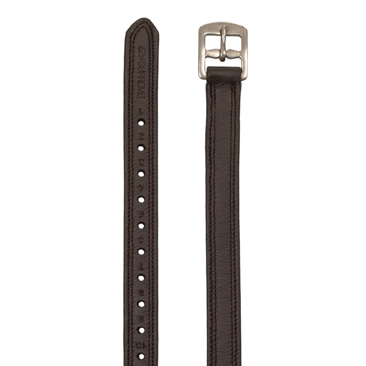 Buff Softy Covered Stirrup Leather With Nylon Inside Ss Curved Buckle - SUH10001_TM 3