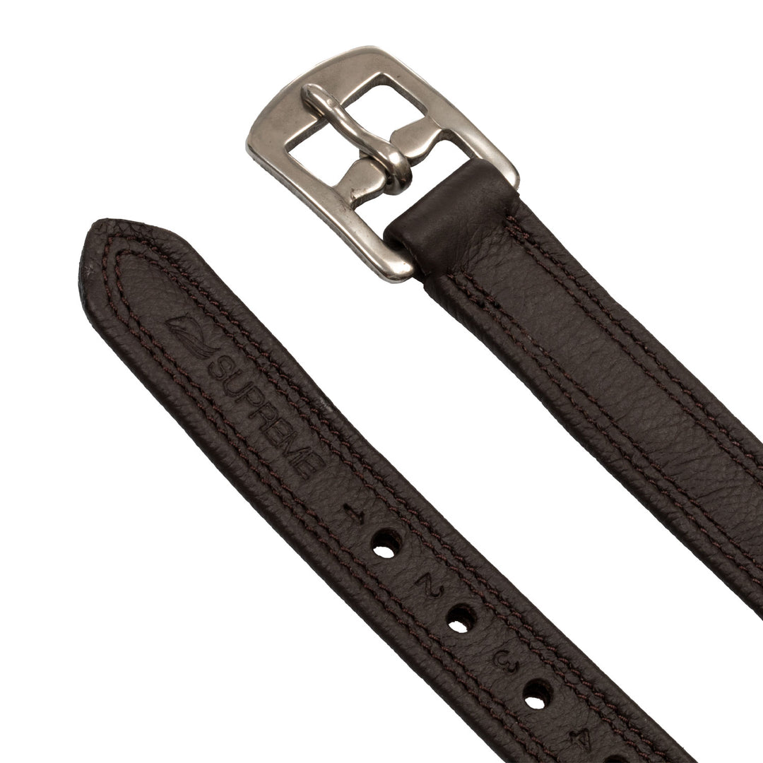 Buff Softy Covered Stirrup Leather With Nylon Inside Ss Curved Buckle - SUH10001_TM 4