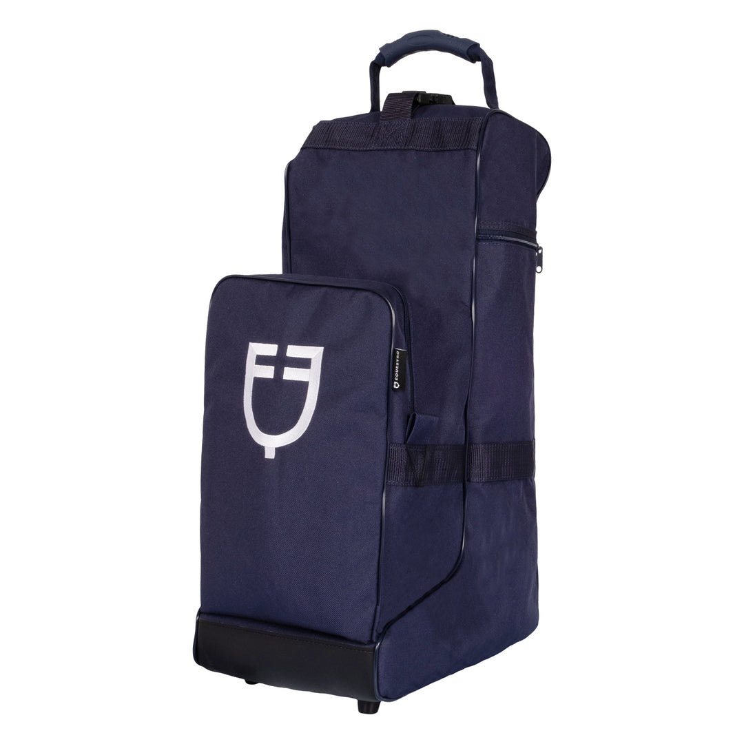 Equestro Riding Boots and Cap Bag with Rubber Reinforcement - Navy