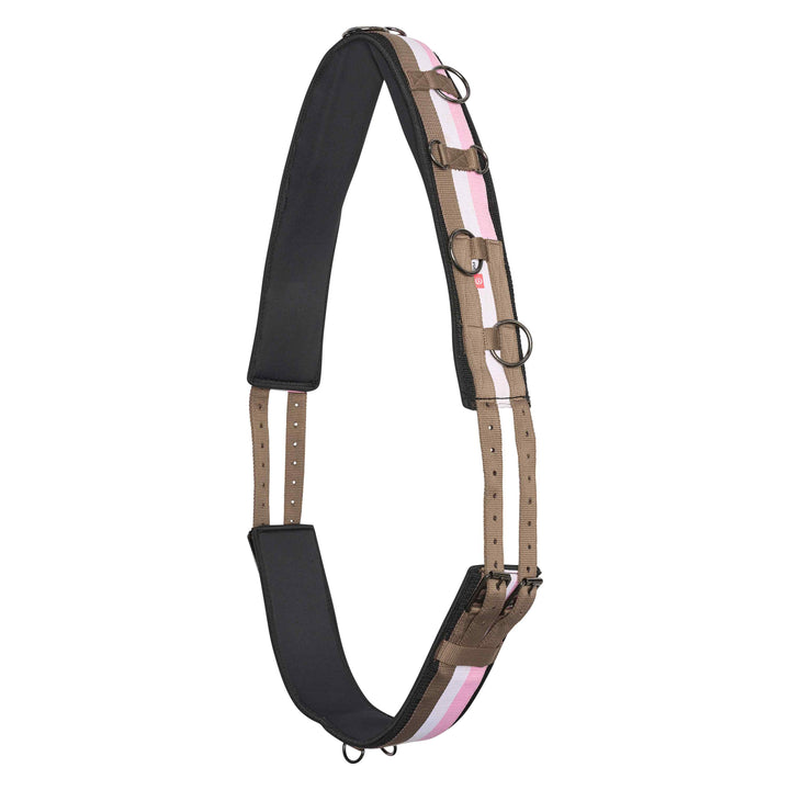 Imperial Riding Lunging Girth Deluxe Extra - Cappuccino/White/Classy Pink