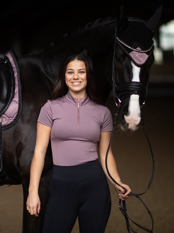 Equestrian Stockholm Illusion Top - Anemone - Short Sleeved Top - Kingdom Equestrian