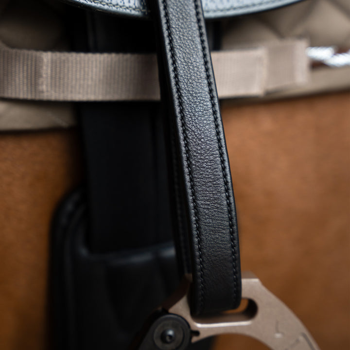 Imperial Riding Stirrup Leathers Soft with Nylon Core - Black