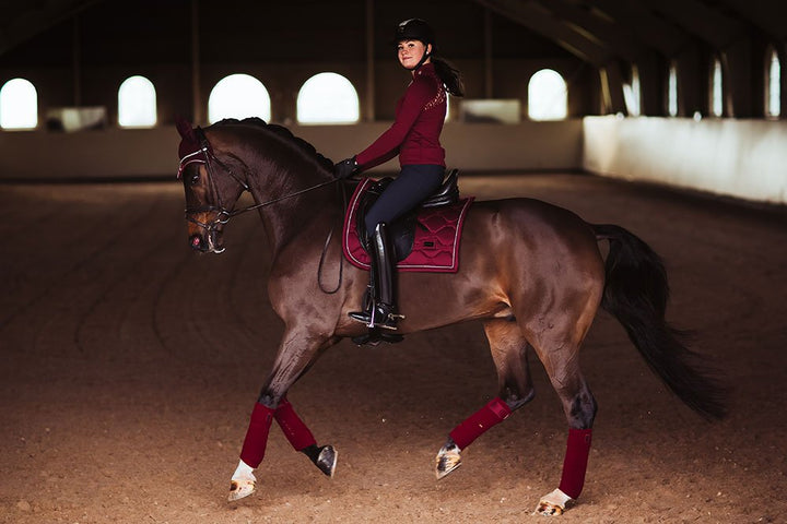 Equestrian Stockholm Classic Dressage Saddle Pad - Bordeaux - Dressage Saddle Pad - Kingdom Equestrian