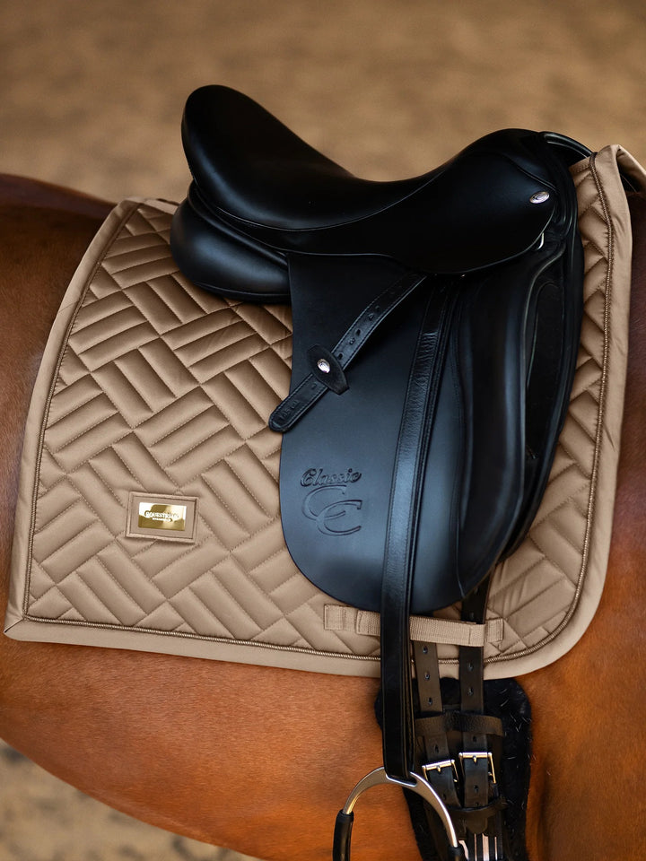 Equestrian Stockholm Modern Classic Dressage Saddle Pad - Champagne - Dressage Saddle Pad - Kingdom Equestrian