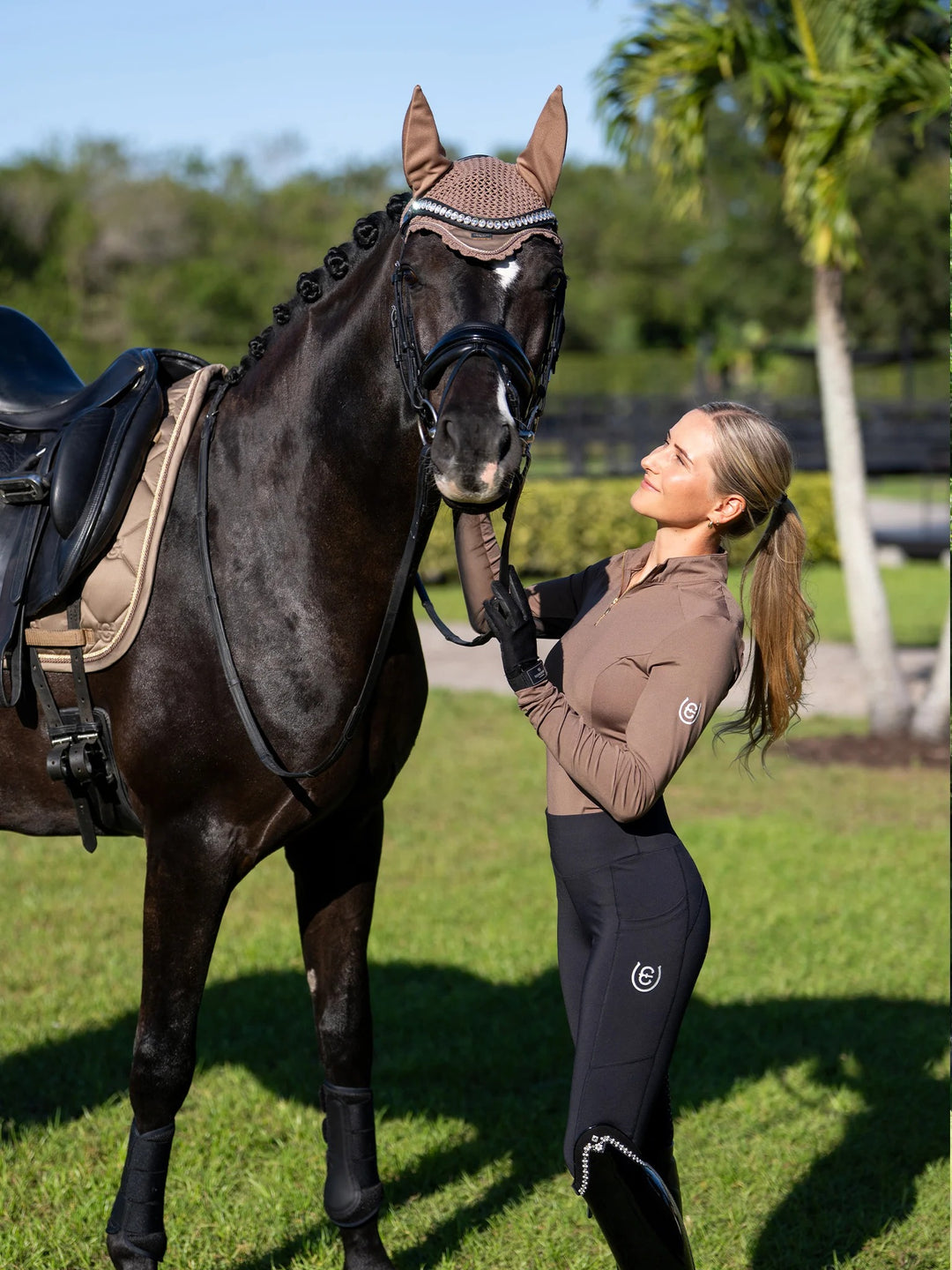 Equestrian Stockholm Fly Hood - Champagne - Fly Hood - Kingdom Equestrian