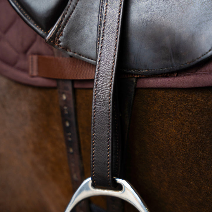 Imperial Riding Stirrup Leathers with Nylon Core - Dark Brown