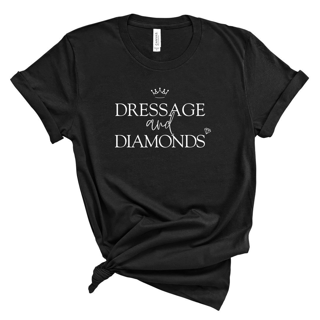 Dressage and Diamonds Jersey T-Shirt - T-Shirt - Kingdom Equestrian