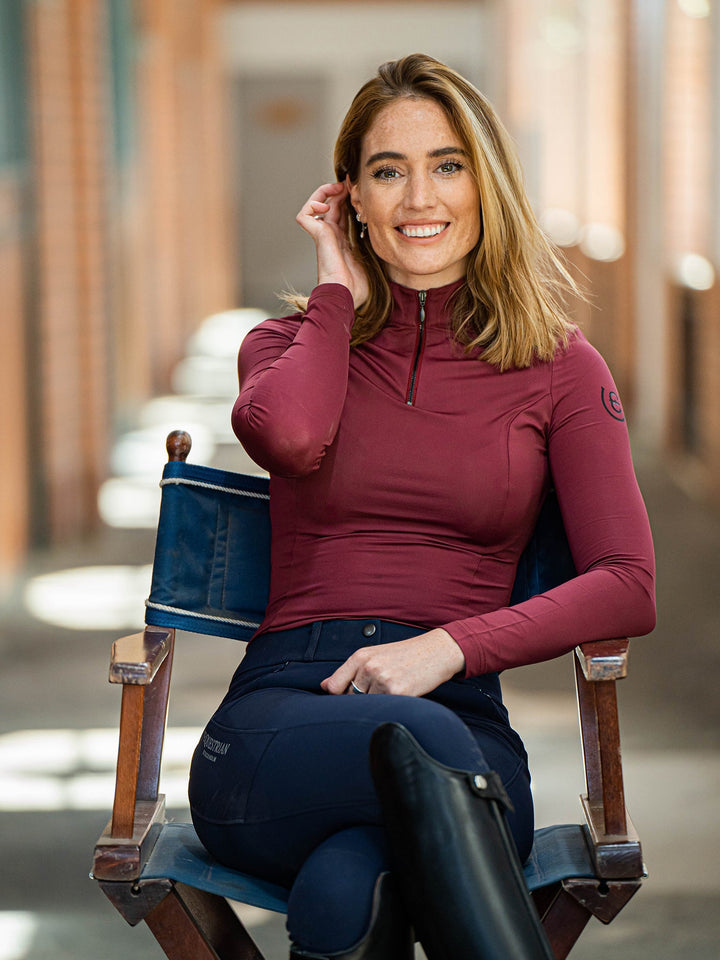 Equestrian Stockholm Air Breeze Sunshirt Bordeaux - Top - Kingdom Equestrian