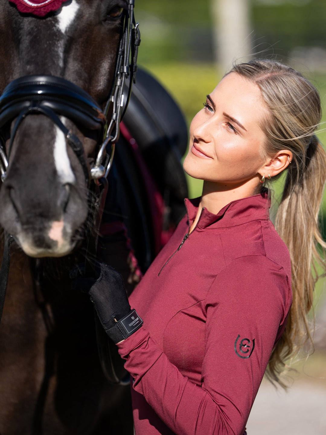 Equestrian Stockholm Air Breeze Sunshirt Bordeaux - Top - Kingdom Equestrian